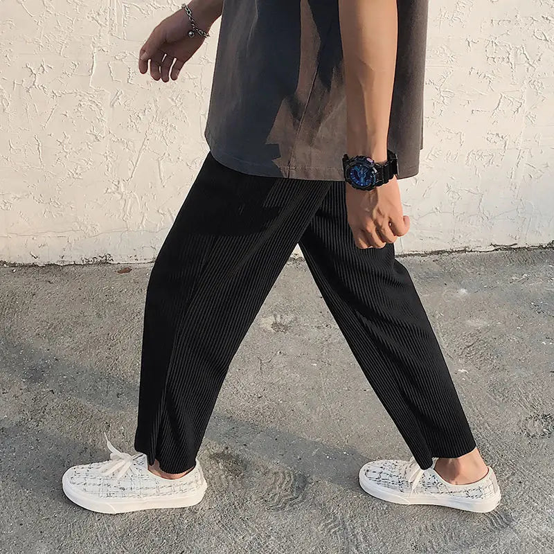 Pleated Straight Loose Casual Pants