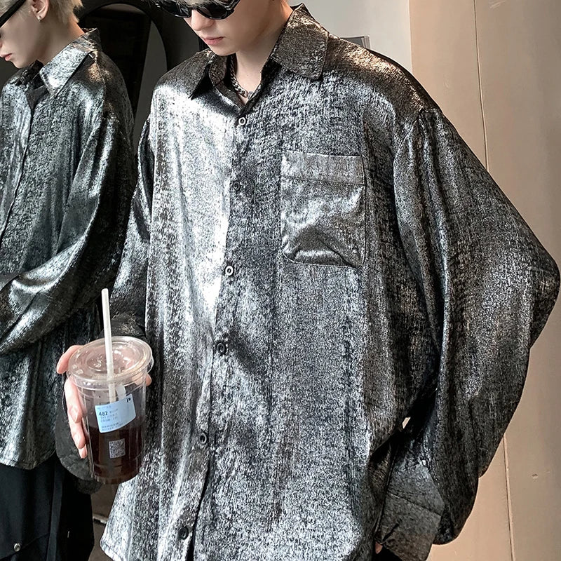 Bright Reflective Loose Long Sleeved Shirt