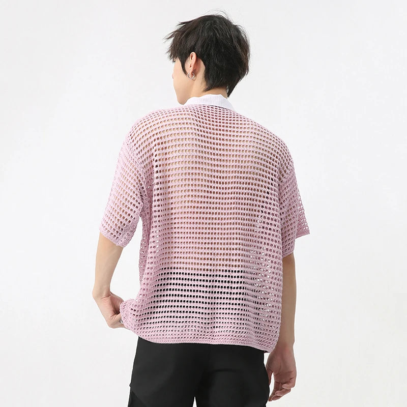 Casual Breathable Hollow Out Shirt