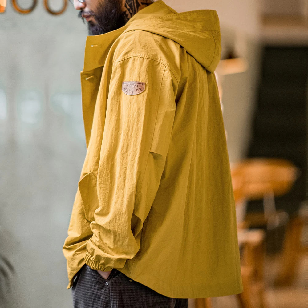 Solid Color Thin Hooded Jacket