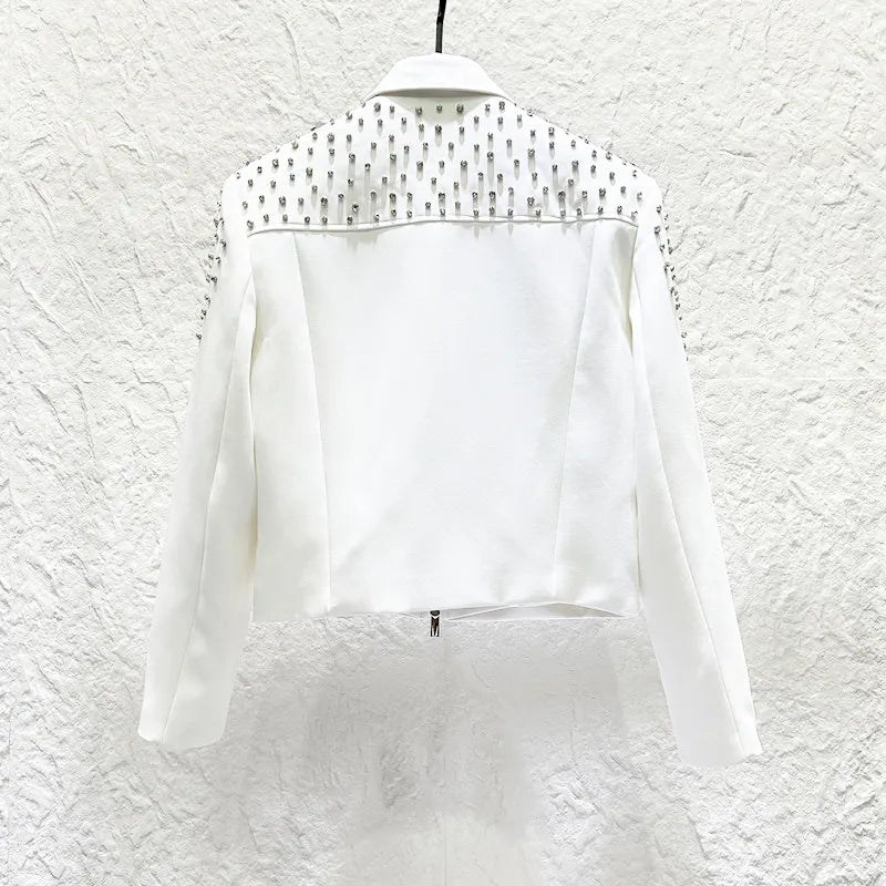 Punk Rock Rhinestone Tassel Jacket