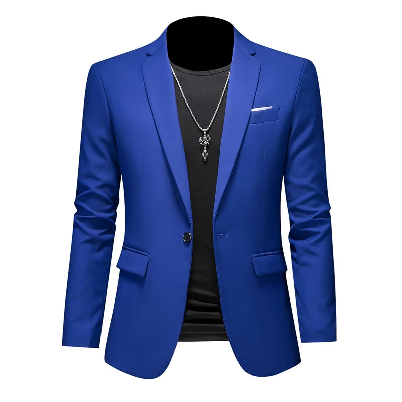 Fashion Solid Business Slim Fit Blazer