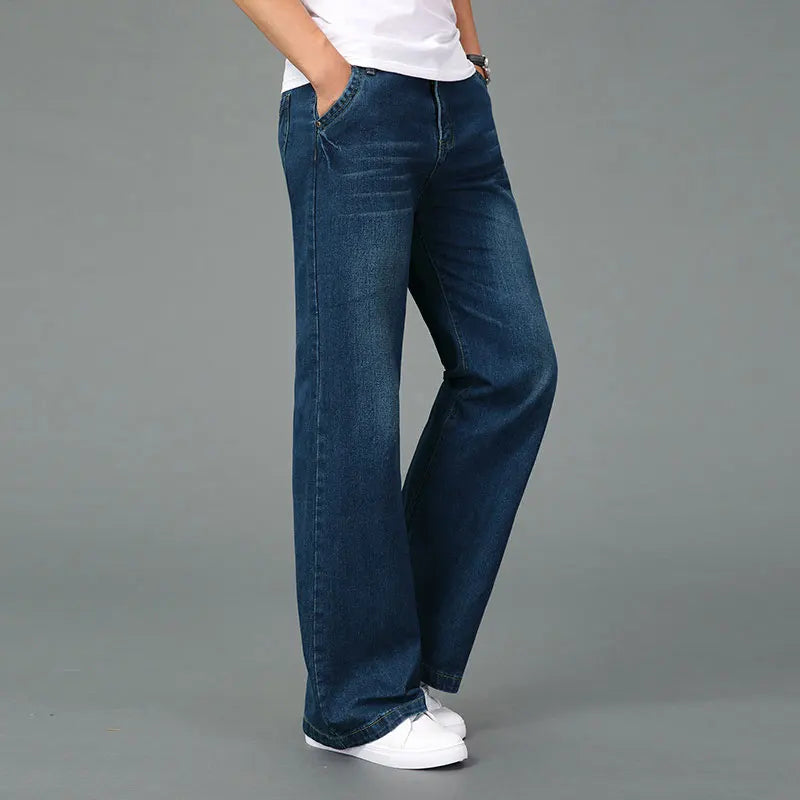 Retro Flare Washed Loose Jeans