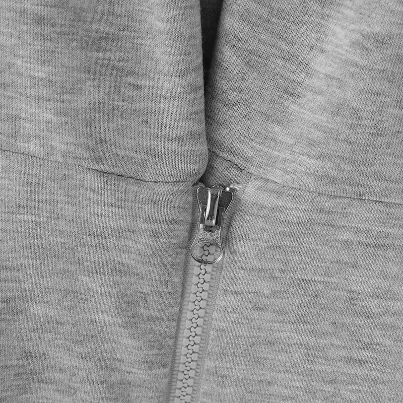 Irregular Solid O-Neck Zipper T-Shirt