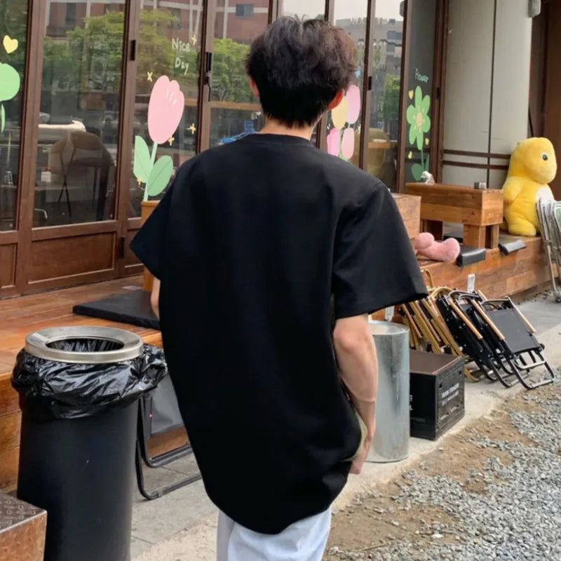 Two Pockets Denim Stitched T-Shirt