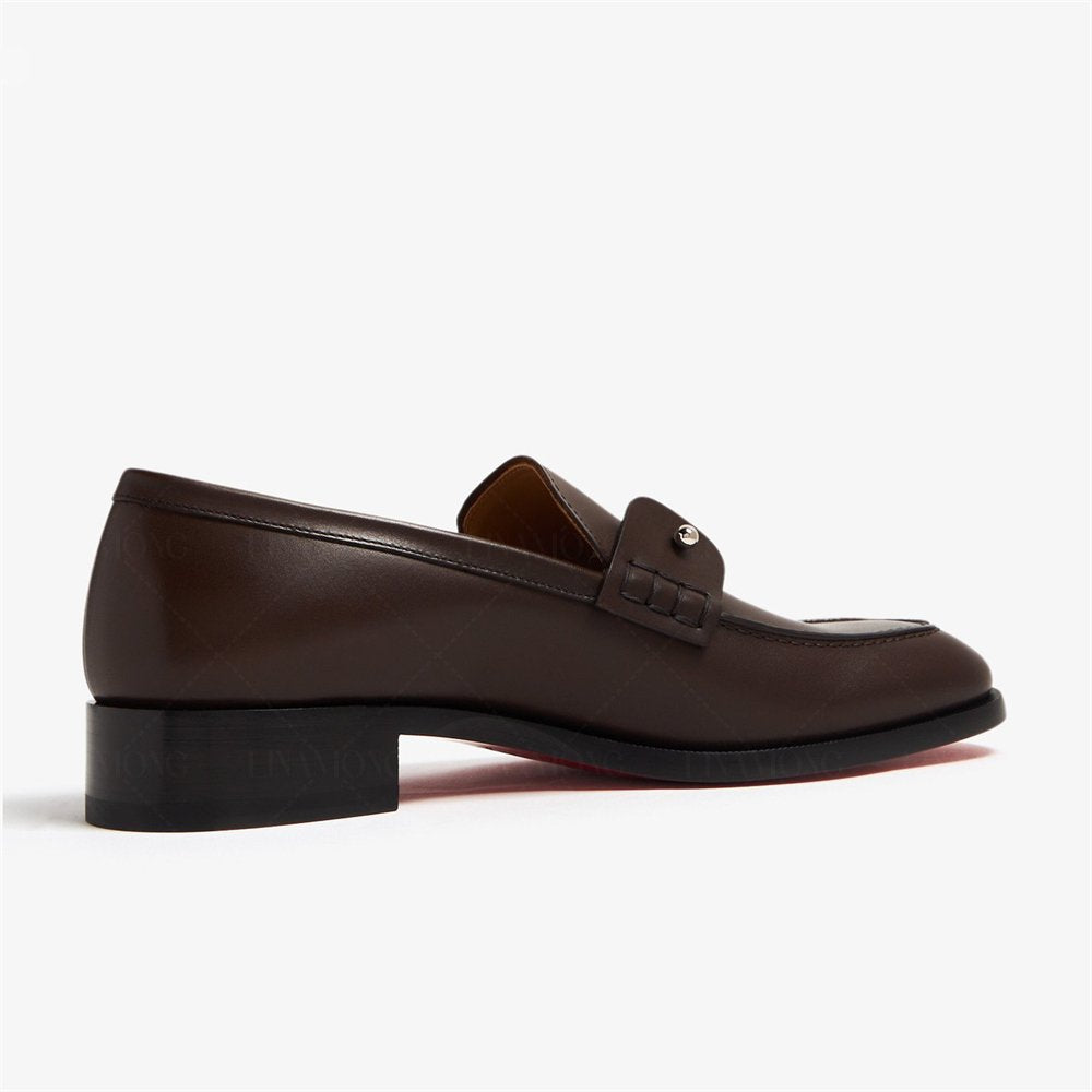 Silver Metallic Pin Casual Loafers