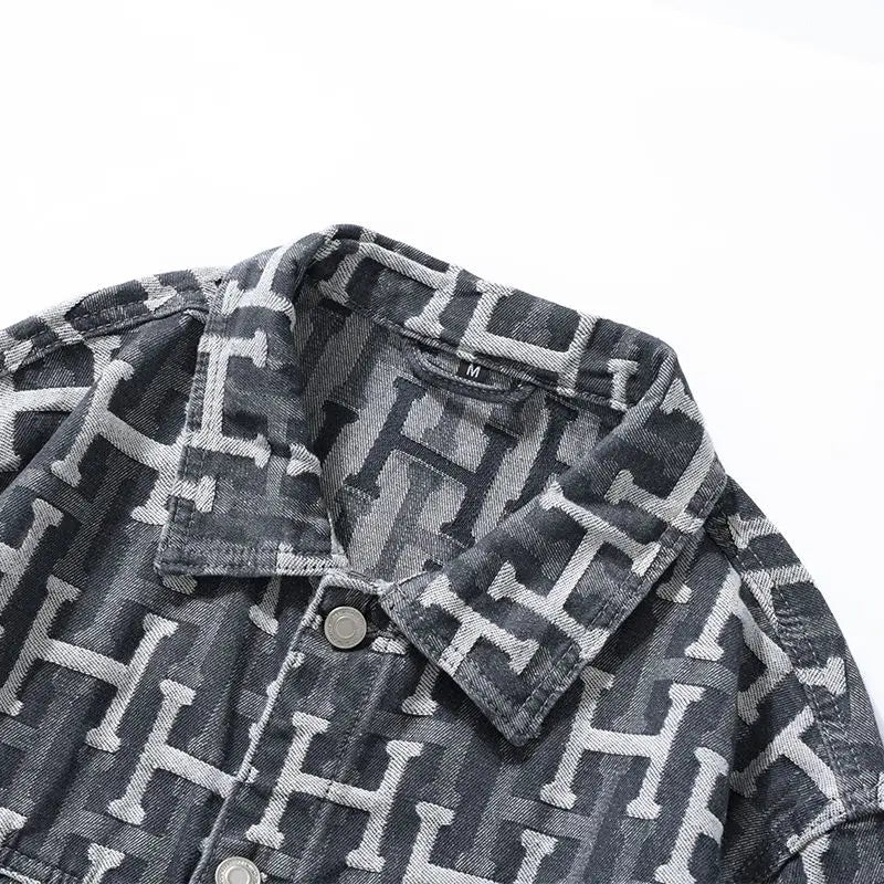 Streetwear Letter Denim Oversize Jacket