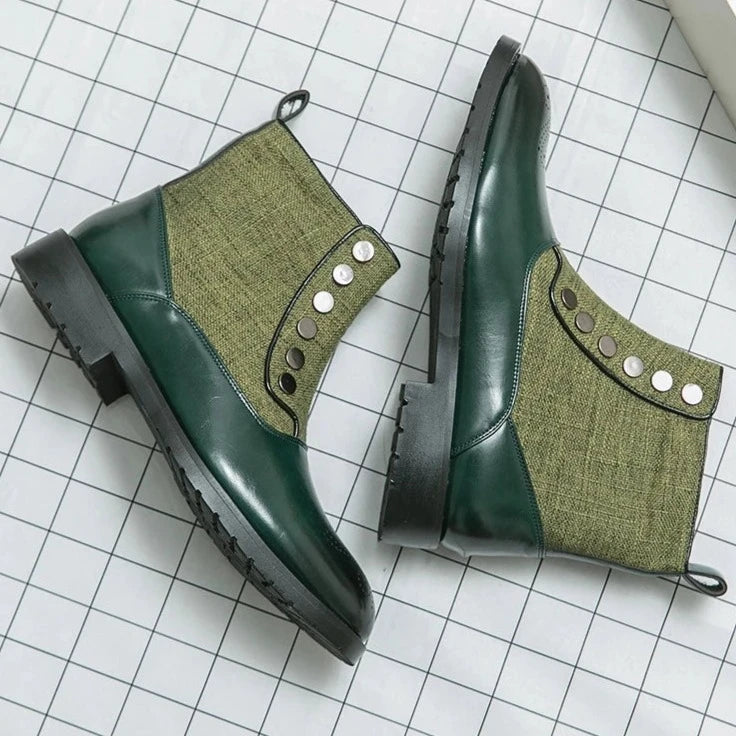High-Top Breathable Round Toe Boots