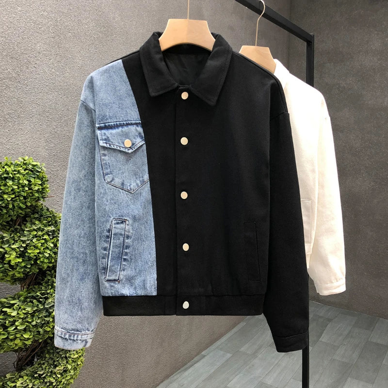 Dual-Tone Color Single Breasted Jacket