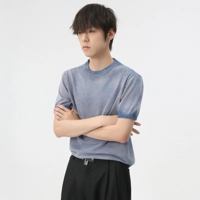 O-Neck Short Sleeve Tie-Dye T-Shirt