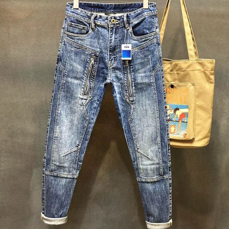 Blue Denim Vintage Slim Jeans