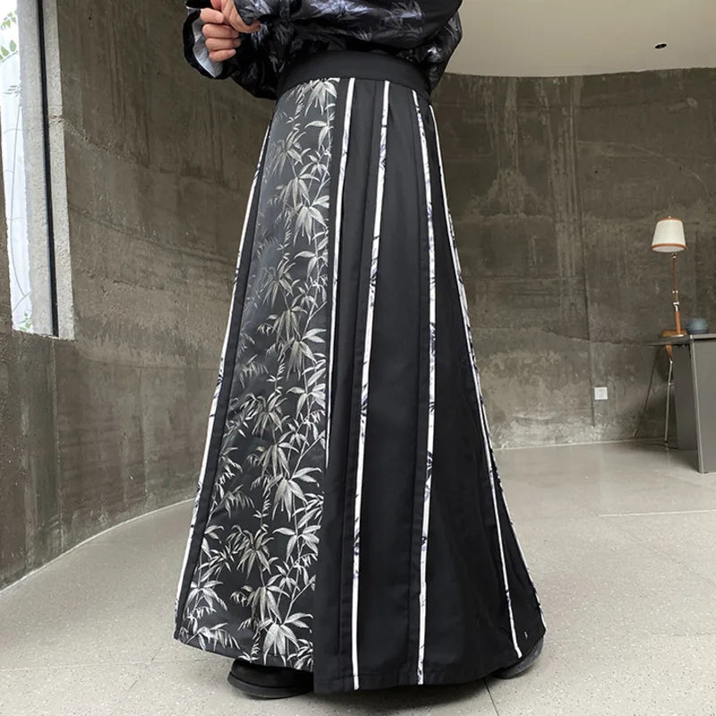 Jacquard Embroidered Bamboo Design Skirt