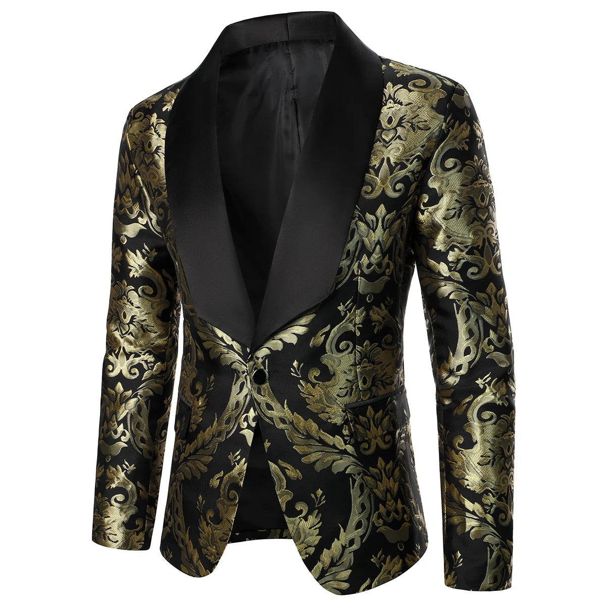 Luxury Pattern Jacquard Banquet Blazer