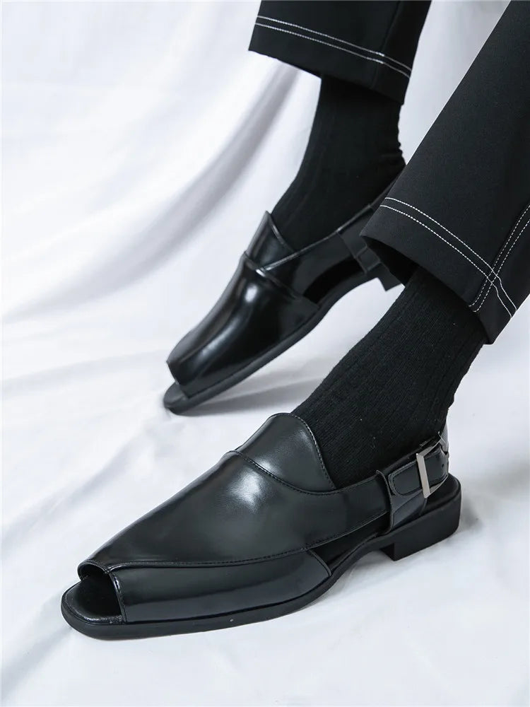 Summer Fashion Peep Toe Buckle Shoes