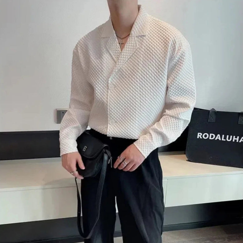 White Forge Textured Waffle Shirt
