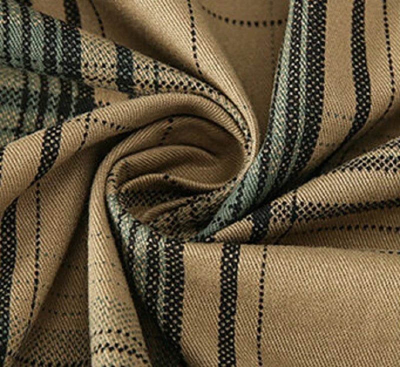 Plaid Pattern Cotton Long Sleeve Cargo Shirt