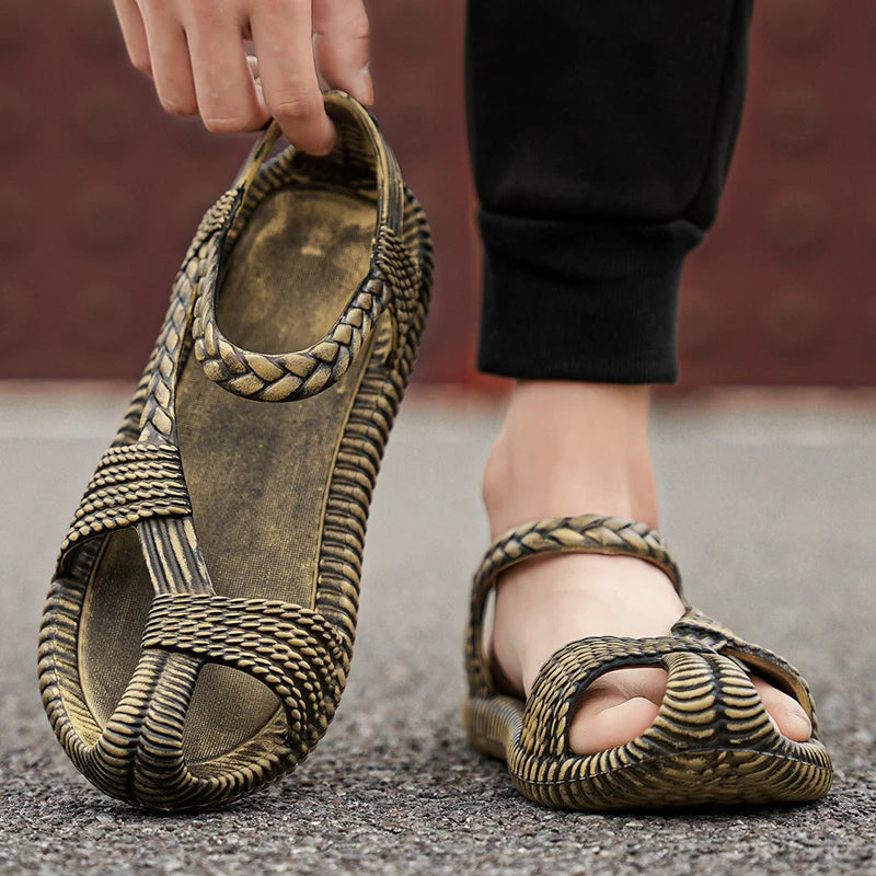 Woven Pattern EVA Gladiator Sandals
