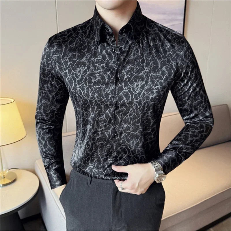 Slim Fit Casual Printed Men Shirt