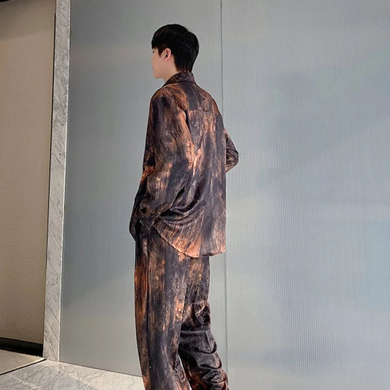 Jacquard Tie Dyed Design Pants Set