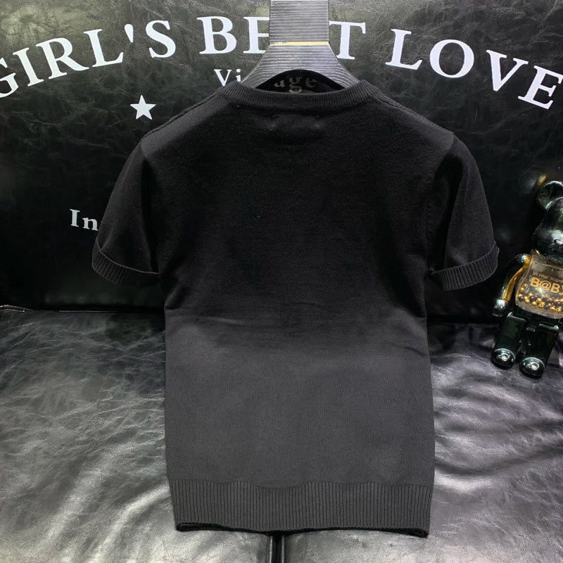 Slim Fit Knitted O-Neck T-Shirt