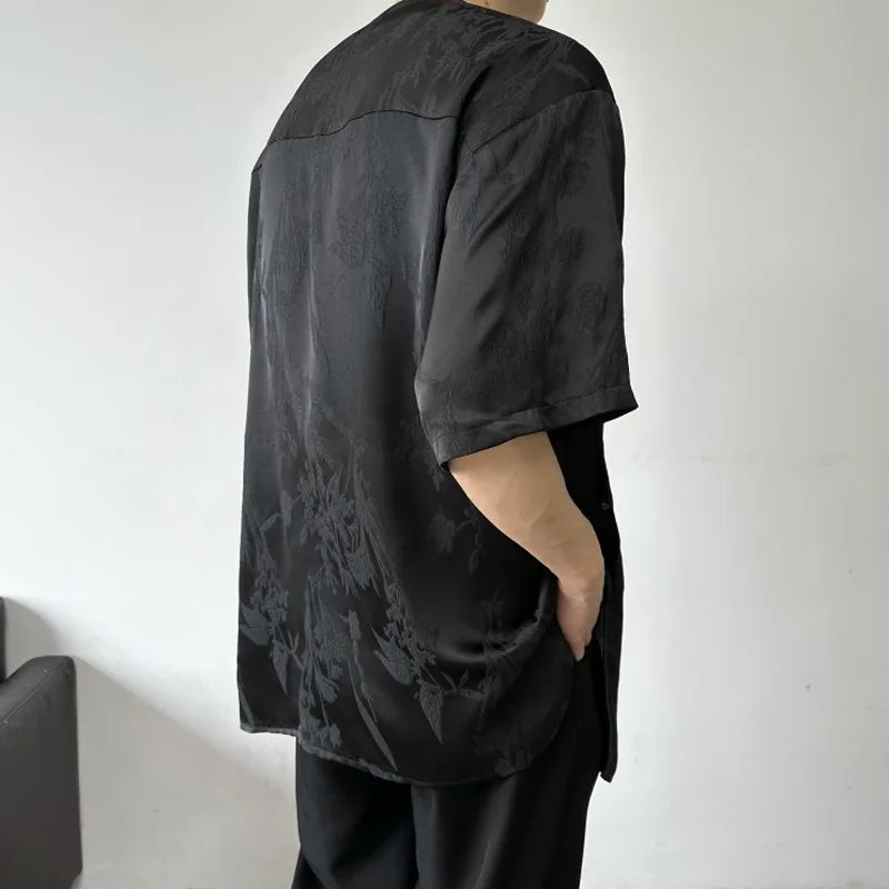 Jacquard Satin Knot Short Sleeve T-Shirt