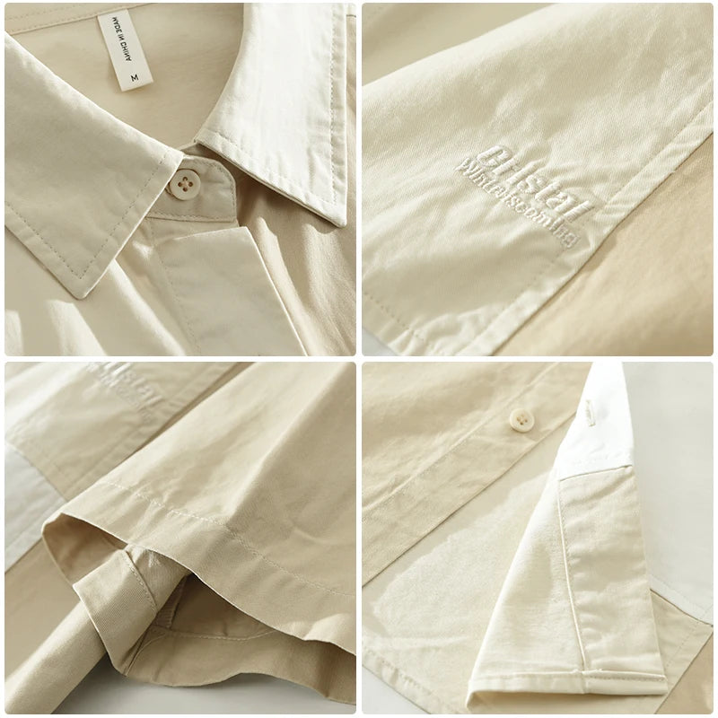 Patchwork Color Block Casual Shirt