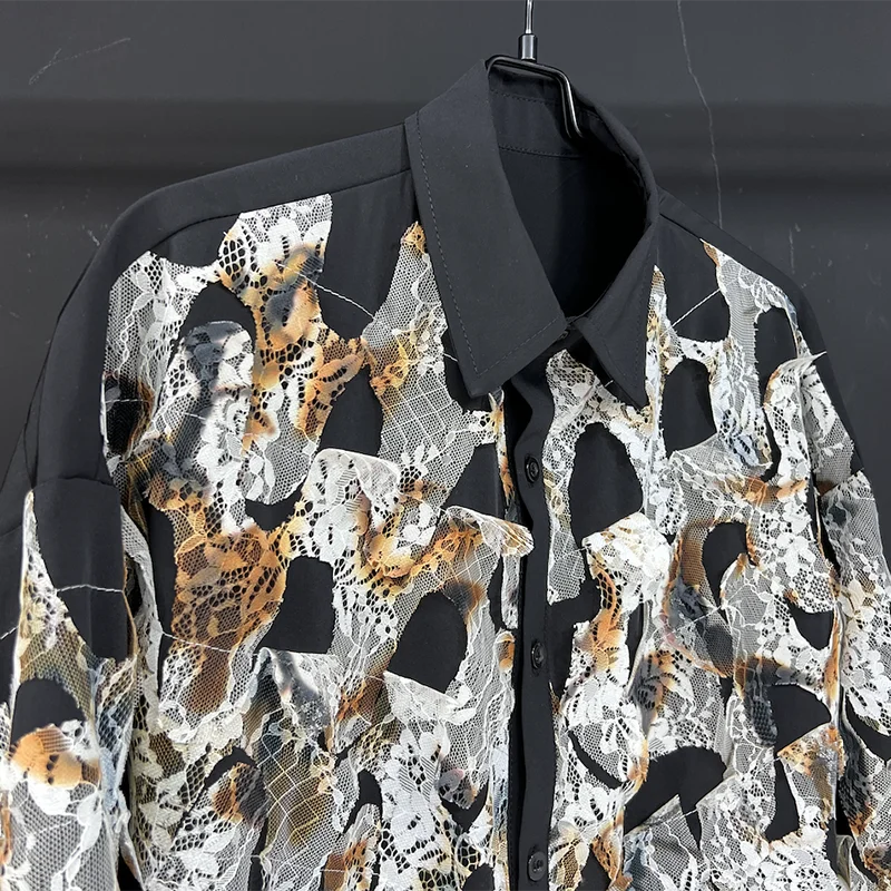 Breathable Geometric Printed Loose Shirt