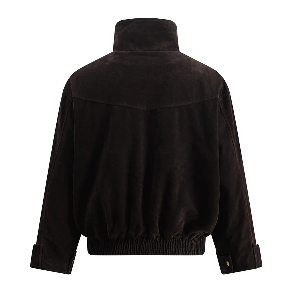 Stand Collar Asymmetrical Zipper Jacket