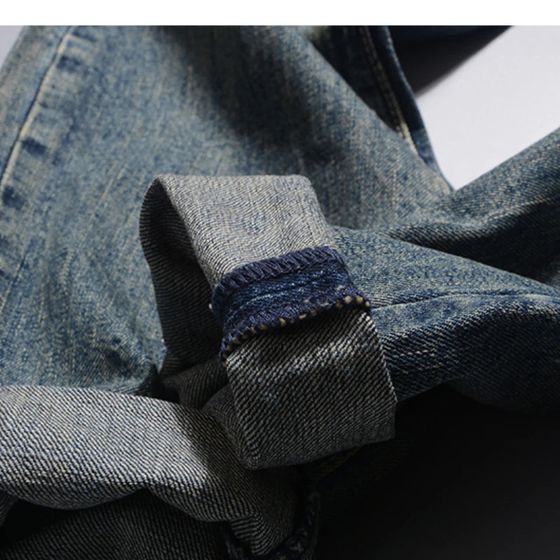 Retro Old Patch Regular Fit Jeans