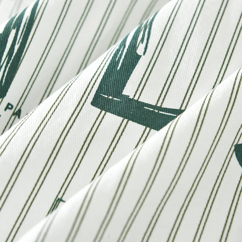 Letter Striped with Pocket Shirt