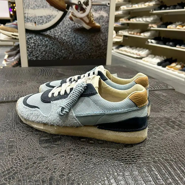 Retro Scuffed Leather Men's Sneakers