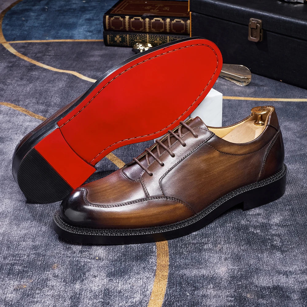 Classic Lace-Up Retro Leather Shoes