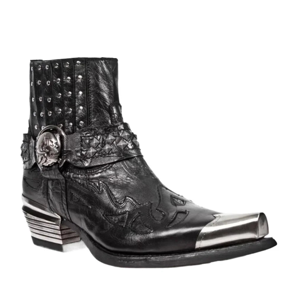 Punk Retro Rivet Metal Decoration Boots