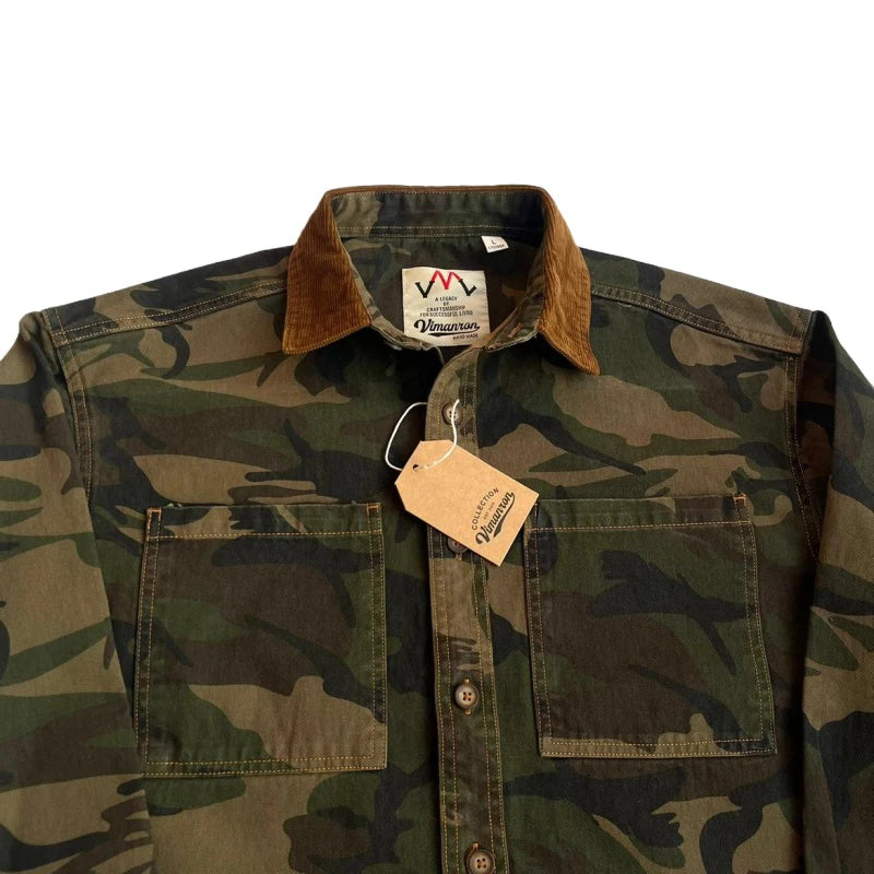 Camouflage Double Pockets Casual Shirt