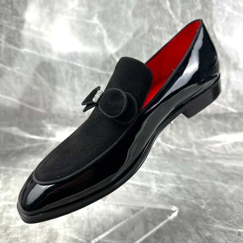 Bowtie Dress Black Patent Leather Loafers