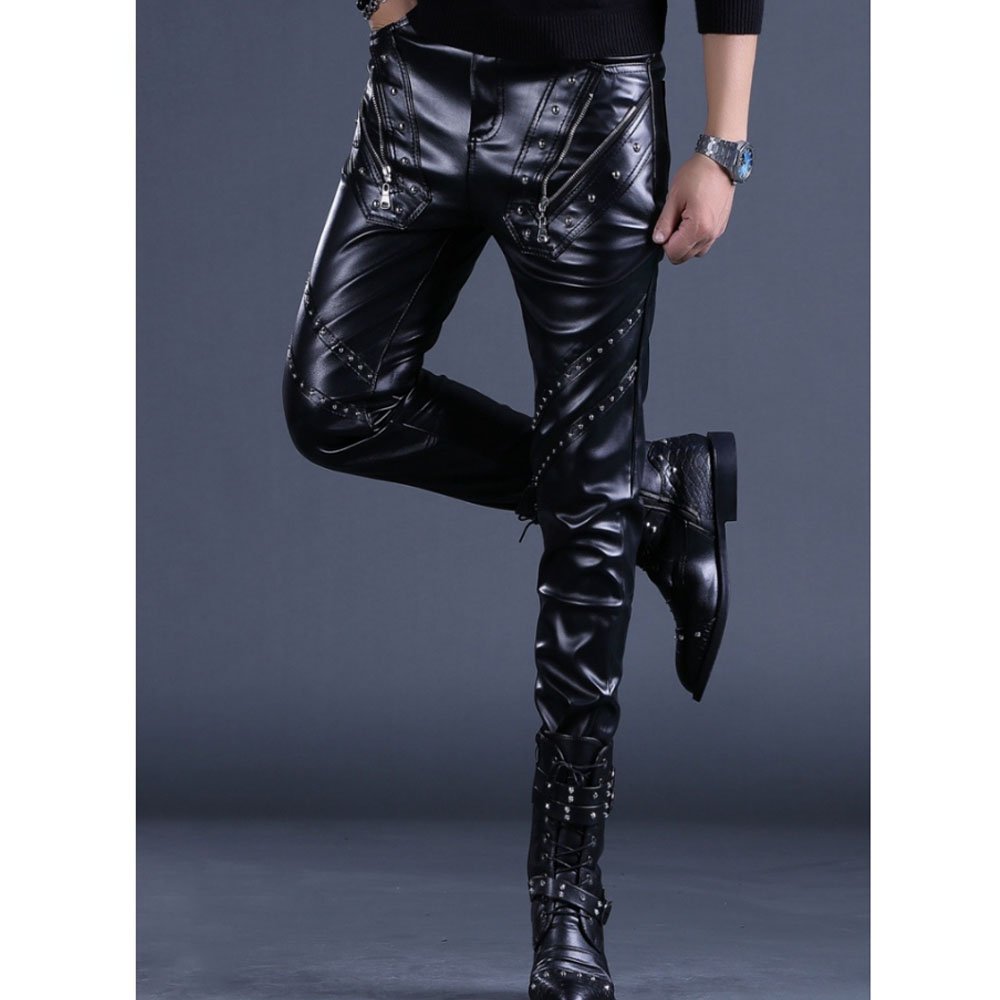 Rock Style PU Leather Pants