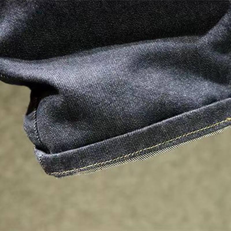 Decoration Pocket Blue Denim Men Shorts