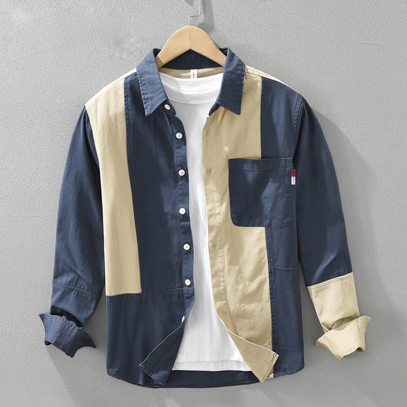 Casual Streetwear Color Block Shirt