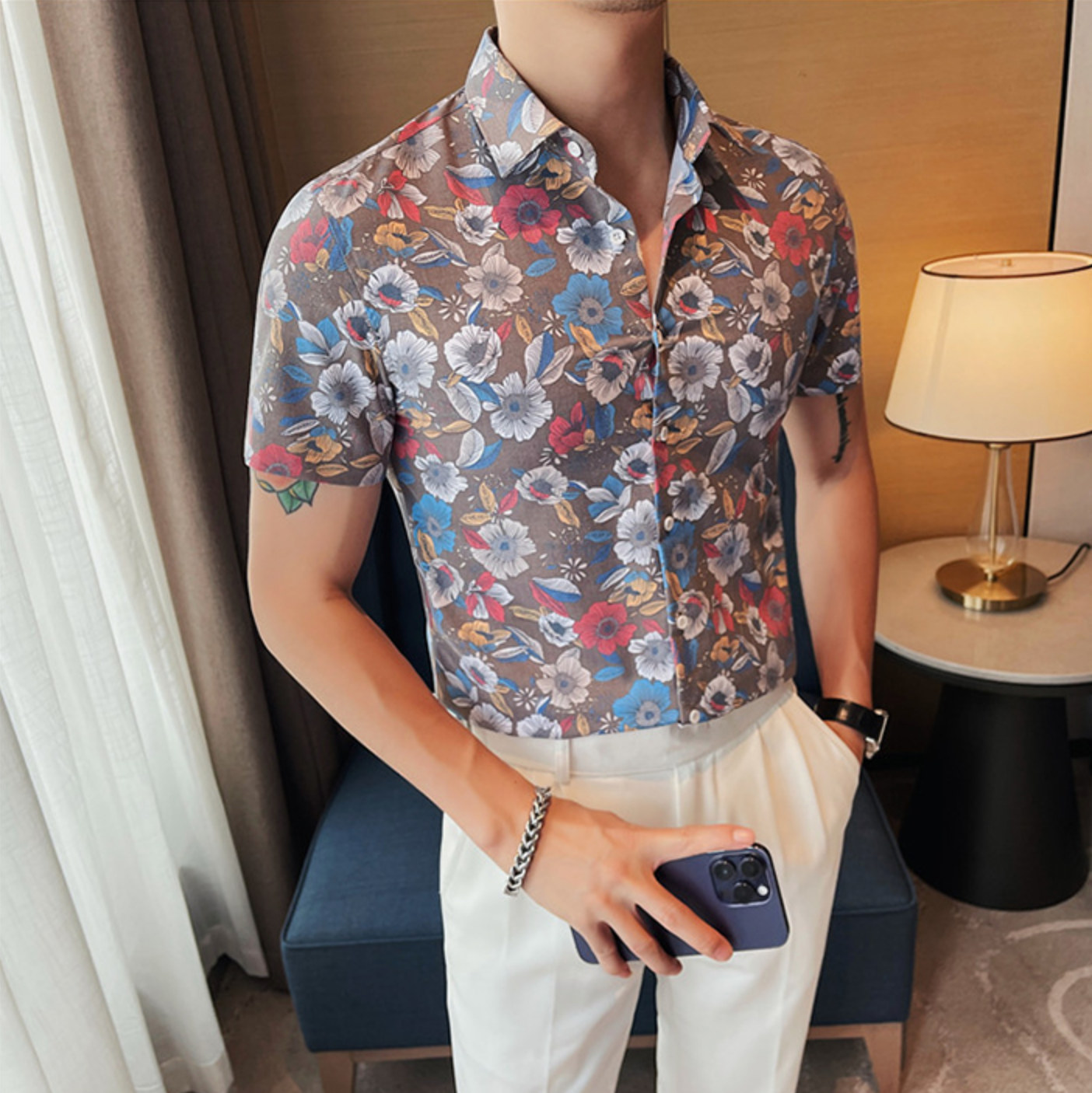 Printed Floral Slim Fit Shirt