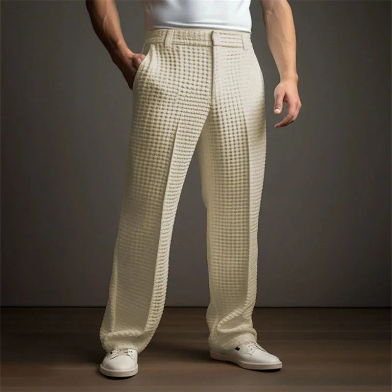 Twill Baggy Mid Waist Trousers