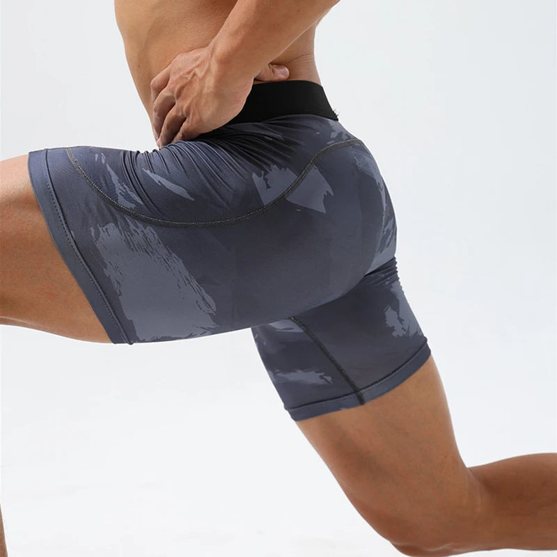 Geometric Pattern Jersey Sport Long Shorts