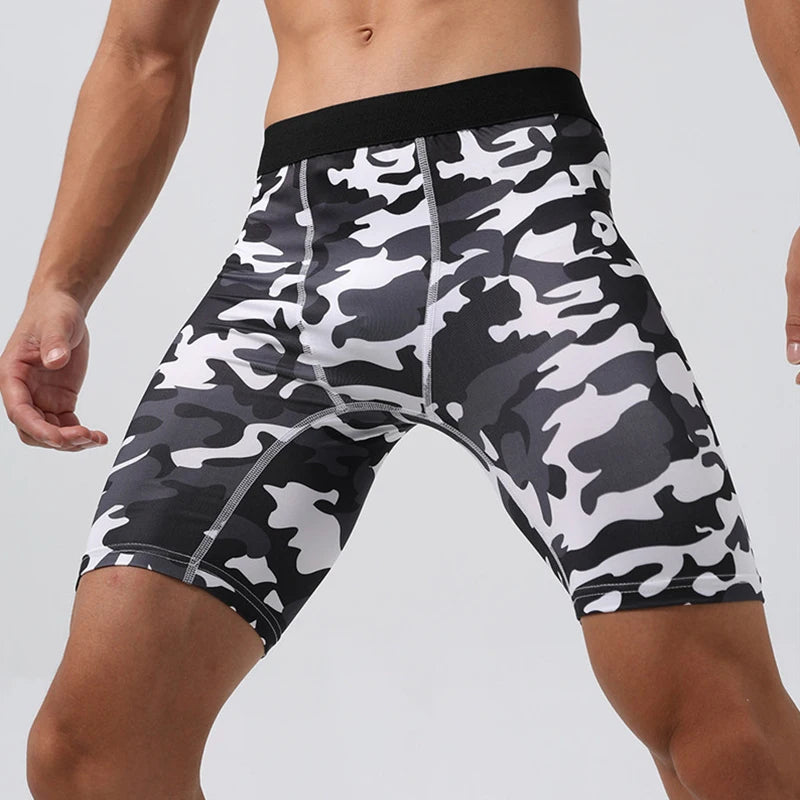 Geometric Pattern Jersey Sport Long Shorts