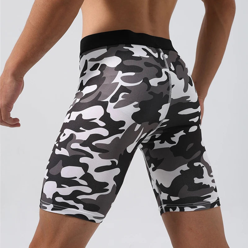 Geometric Pattern Jersey Sport Long Shorts