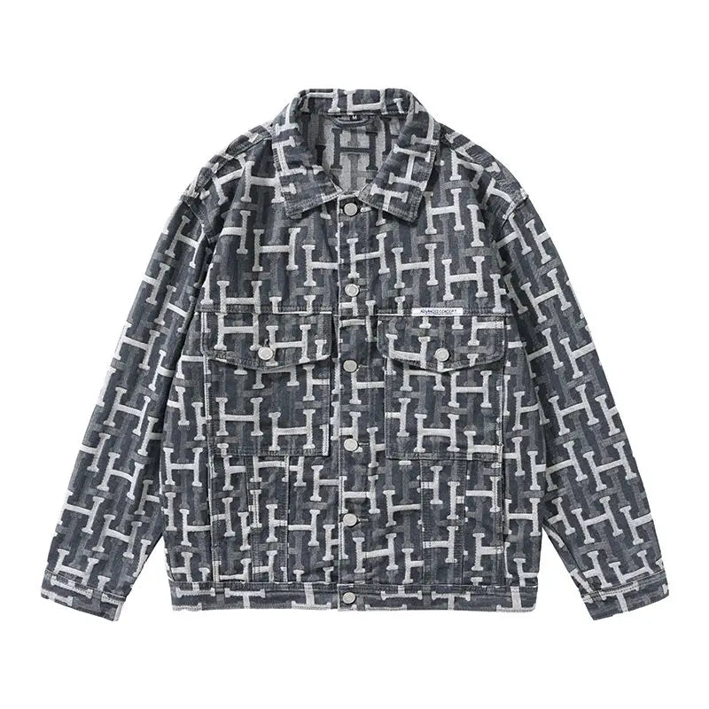 Streetwear Letter Denim Oversize Jacket