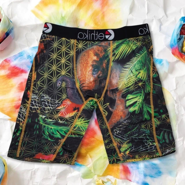 Printed Pattern Polyester Long Boxer