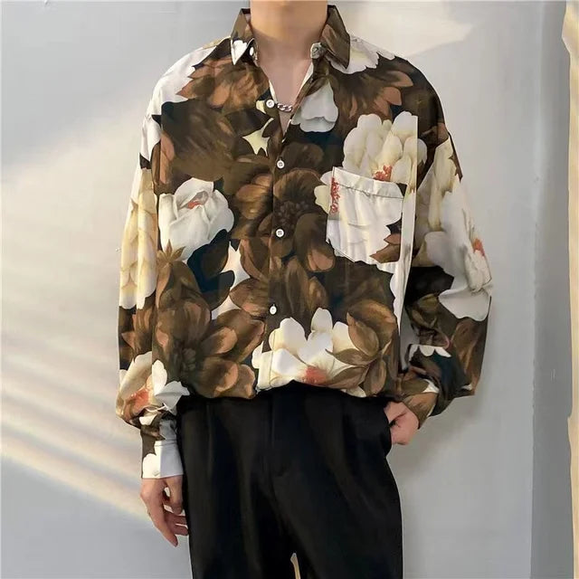 Floral Printed Loose Fit Shirt
