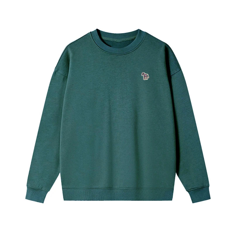 O-Neck Solid Cotton Embroidery Sweatshirts