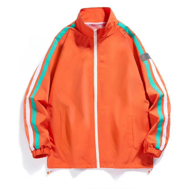 Side Stripes Elastic Band Cuff Jacket