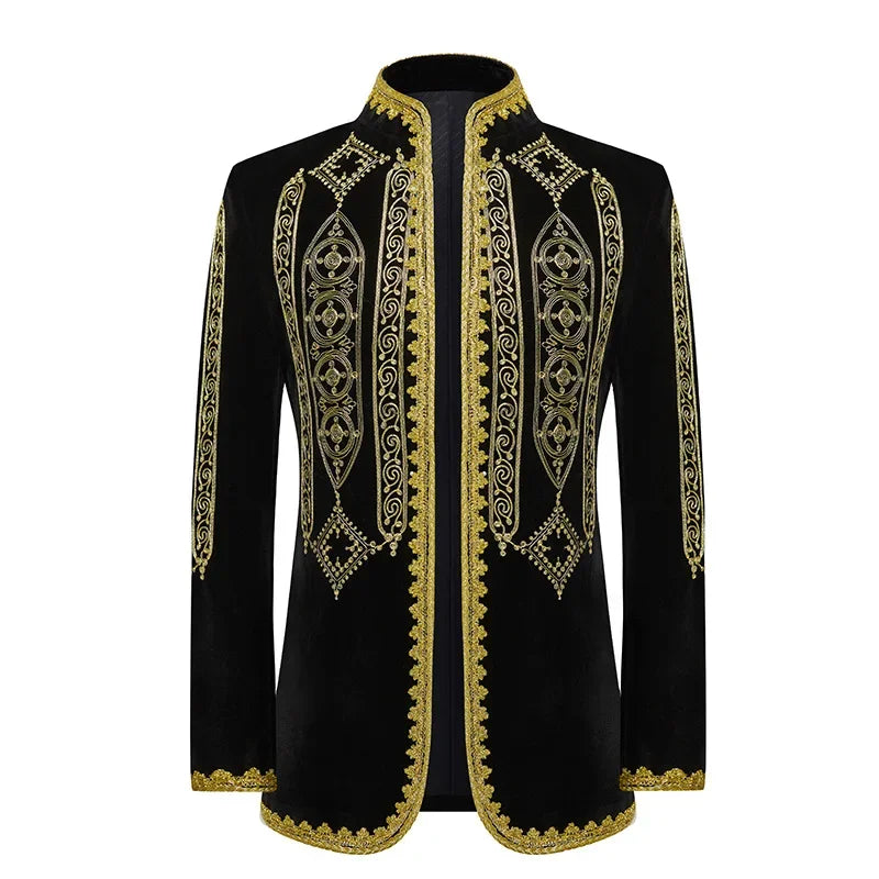 Luxury Embroidered Banquet Party Blazer