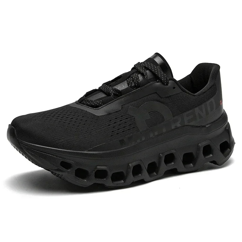 Hollow Rubber Sole Mesh Running Sneakers